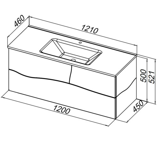 Тумба под раковину Allen Brau Glority 120 1.35003.NW дуб антик