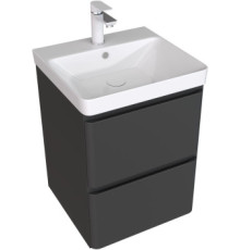 Тумба под раковину Aquanet Эмбер 50 черный матовый