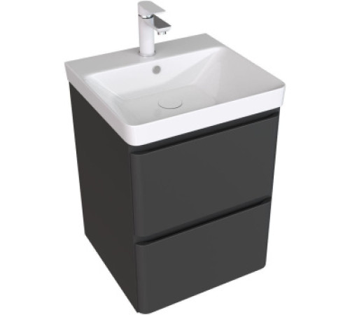 Тумба под раковину Aquanet Эмбер 50 черный матовый