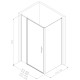 Душевой уголок Allen Brau Priority 90x80 3.31025.00 + 3.31040.00 хром