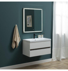 Мебель для ванной Aquanet Беркли 80 белый/дуб рошелье (зеркало дуб рошелье)