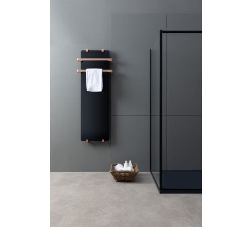 Полотенцесушитель электрический Allen Brau Infinity 120x44 с рейлингом 2.0 и креплением, медь браш