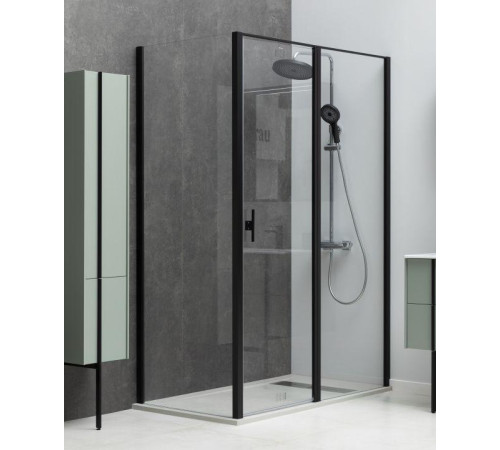 Душевой уголок Allen Brau Priority 90x90 3.31003.BBA + 3.31018.BBA черный браш