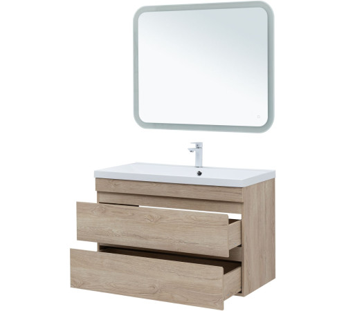 Тумба под раковину Aquanet Нота New 100 дуб светлый