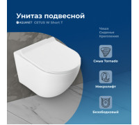 Унитаз подвесной Aquanet Cetus W Short Tornado