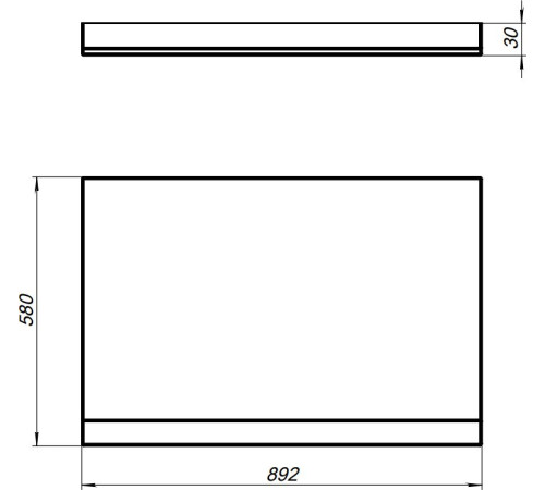 Боковой экран Aquanet Palma 60 L