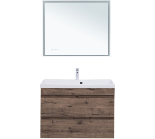 Тумба под раковину Aquanet Нота New 90 дуб веллингтон табак