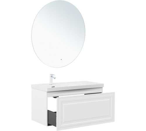 Тумба под раковину Aquanet Агата 100 белый сатин