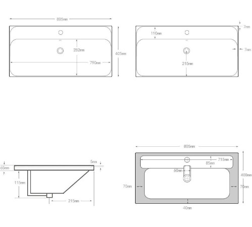 Раковина Aquanet Flash Mini 80 белая