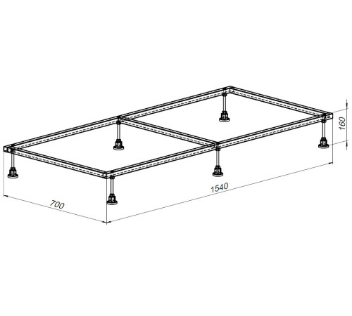 Каркас для поддона Allen Brau 160х80 8.00007