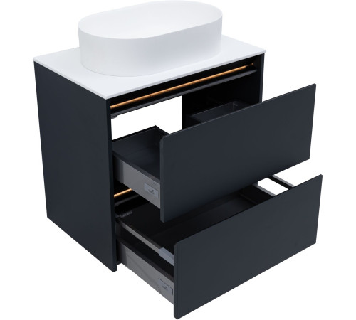 Тумба под раковину Allen Brau Activity 70 1.34003.AM антрацит матовый/черный браш