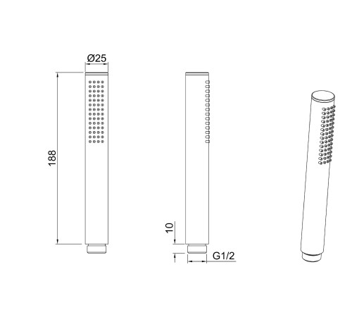 Душевая лейка Allen Brau Priority 5.31020-00 хром