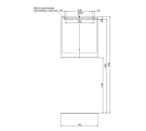 Зеркало Aquanet Милан 80 дуб рошелье