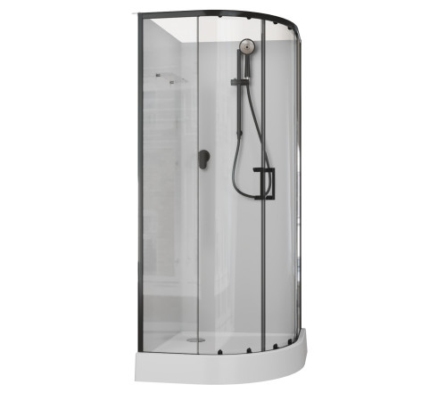 Душевая кабина Aquanet Passion EVO R black 90x90 набор 1