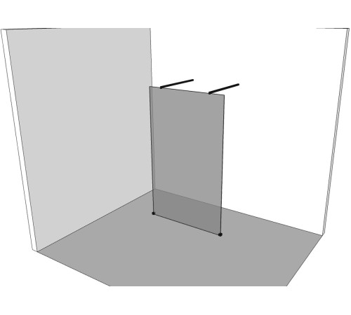 Душевая перегородка Allen Brau Infinity 2 100 3.21039.BBA черный браш