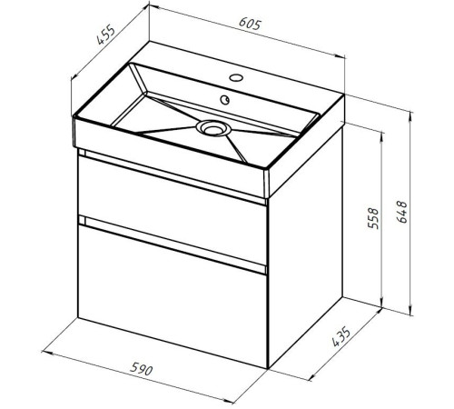 Тумба под раковину Allen Brau Infinity 60 1.210024.CGM олива матовый