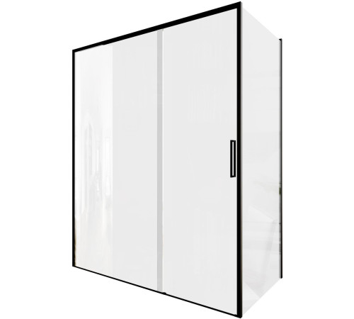 Душевой уголок Aquanet Pleasure Evo 160x80 AE65-160x80-BT профиль черный, прозрачное стекло