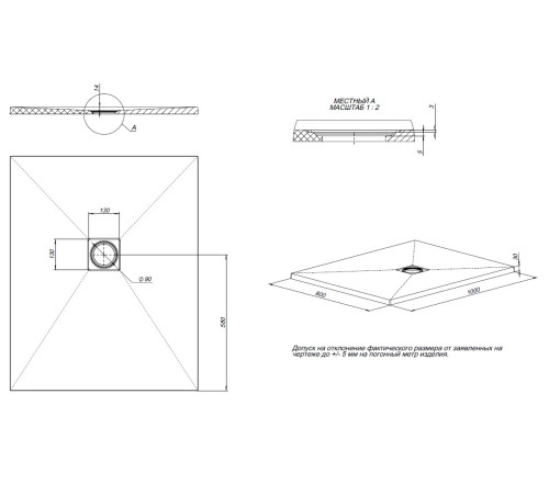 Душевой поддон Allen Brau Priority 100x80 8.31003-CGM олива