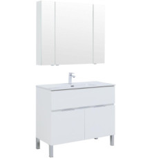 Мебель для ванной Aquanet Алвита New 100 1 ящик, 2 дверцы, белый матовый