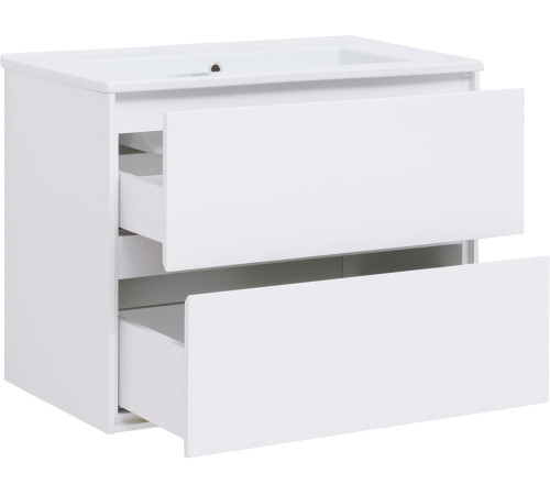 Тумба под раковину Aquanet Милан 85 белый глянец