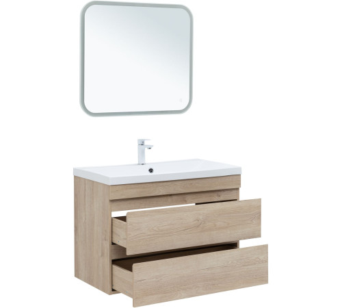 Тумба под раковину Aquanet Нота New 90 дуб светлый