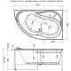 Акриловая ванна Aquanet Graciosa 150x90 R