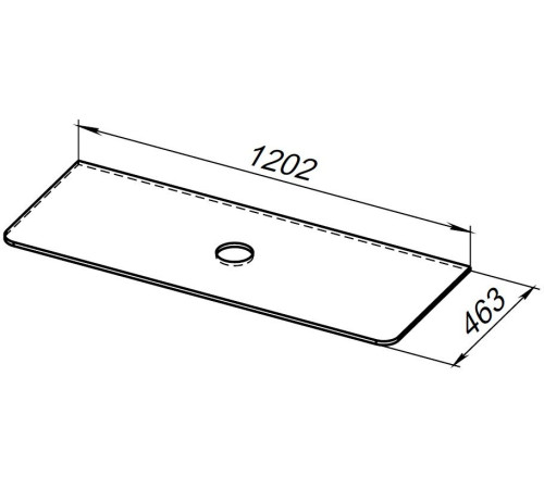 Столешница Allen Brau Paris 120 1.36016.ON акриловый камень оникс