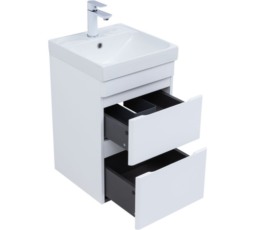 Тумба под раковину Aquanet Слим 40 белый сатин