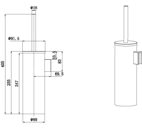 Ершик для унитаза Allen Brau Priority 6.31A09-31 черный матовый