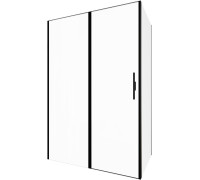 Душевой уголок Allen Brau Priority 140x90 3.31036.BBA + 3.31045.BBA черный браш