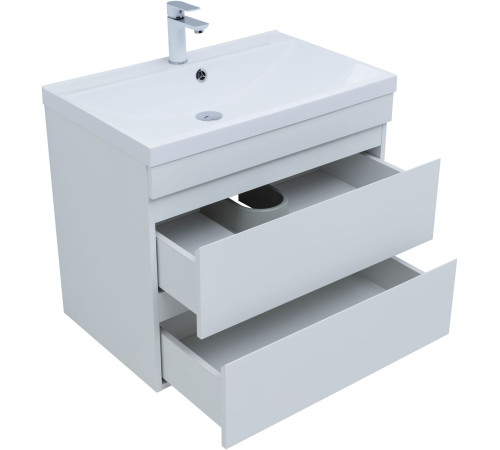 Тумба под раковину Aquanet Нота New 75 белый глянец