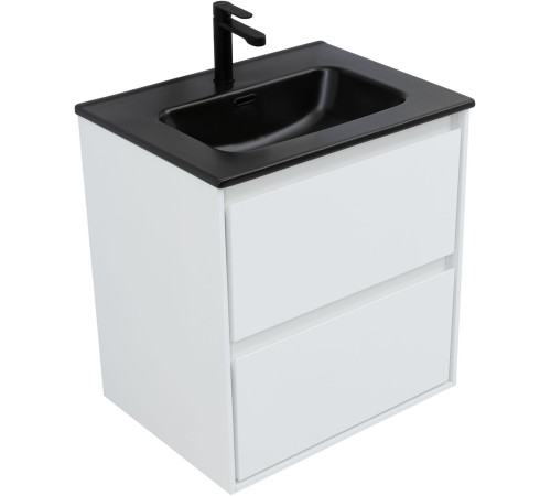 Тумба под раковину Aquanet Милан 60 белый глянец