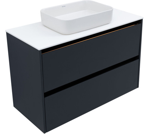 Тумба под раковину Allen Brau Activity 100 1.34006.AM антрацит матовый/черный браш