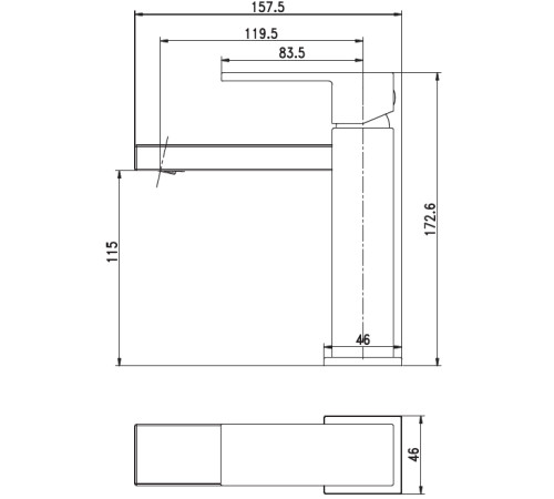 Смеситель для раковины Aquanet Blanco AF420-10W