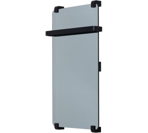 Полотенцесушитель электрический Allen Brau Infinity 80x44 с рейлингом и креплением, черный браш