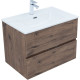 Тумба под раковину Aquanet Алвита New 70 2 ящика, дуб веллингтон табак