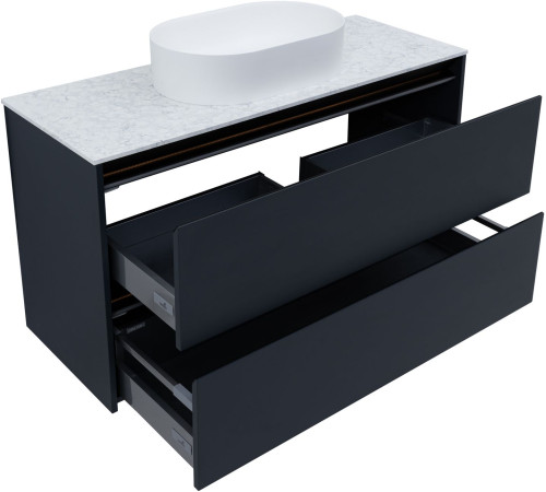 Тумба под раковину Allen Brau Activity 120 1.34007.AM антрацит матовый/черный браш