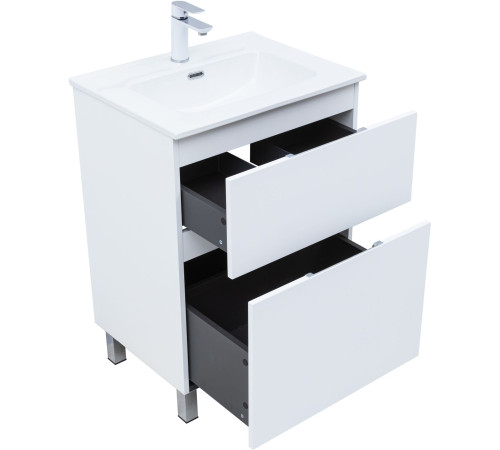 Тумба под раковину Aquanet Алвита New 60 напольная, белый матовый