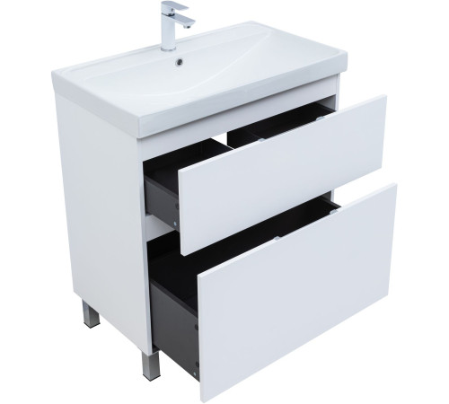 Тумба под раковину Aquanet Алвита New 80 напольная, белый матовый
