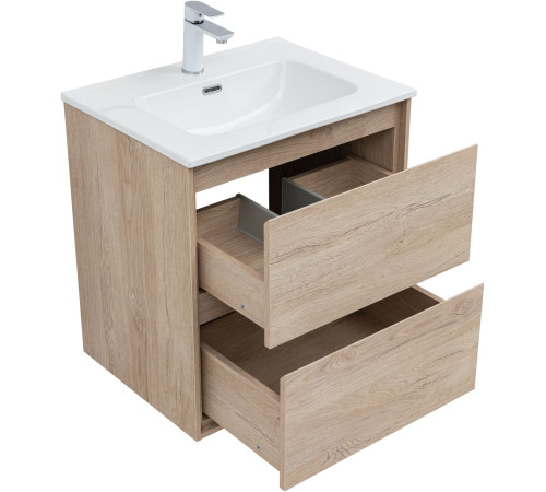 Тумба под раковину Aquanet Милан 60 дуб светлый
