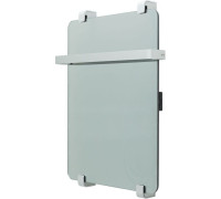 Полотенцесушитель электрический Allen Brau Infinity 60x44 с рейлингом и креплением, серебро браш