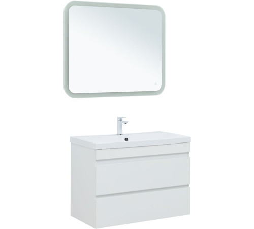 Тумба под раковину Aquanet Нота New 90 белый глянец