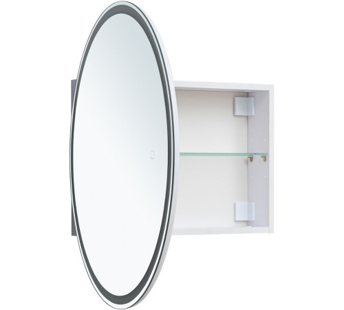 Зеркальный шкаф Aquanet Оптима 70 белый, с LED подсветкой