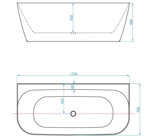Акриловая ванна Allen Brau Priority 3 170x78 2.31003.20/BGM