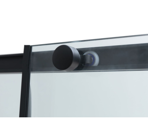 Боковая стенка Aquanet Pleasure Evo 800 AE65-F80-BT профиль черный, прозрачное стекло