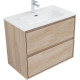 Тумба под раковину Aquanet Милан 80 дуб светлый