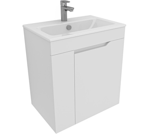 Тумба под раковину Aquanet Практика 60 белый матовый