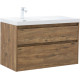 Тумба под раковину Aquanet Nova Lite 2.0 100 дуб рустикальный, левая