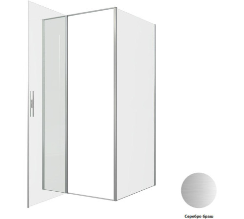 Душевой уголок Allen Brau Priority 100x100 3.31029.BA + 3.31047.BA серебро браш