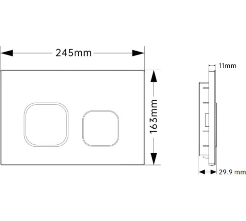 Клавиша смыва Allen Brau EVO O 9.2EV02.00 хром